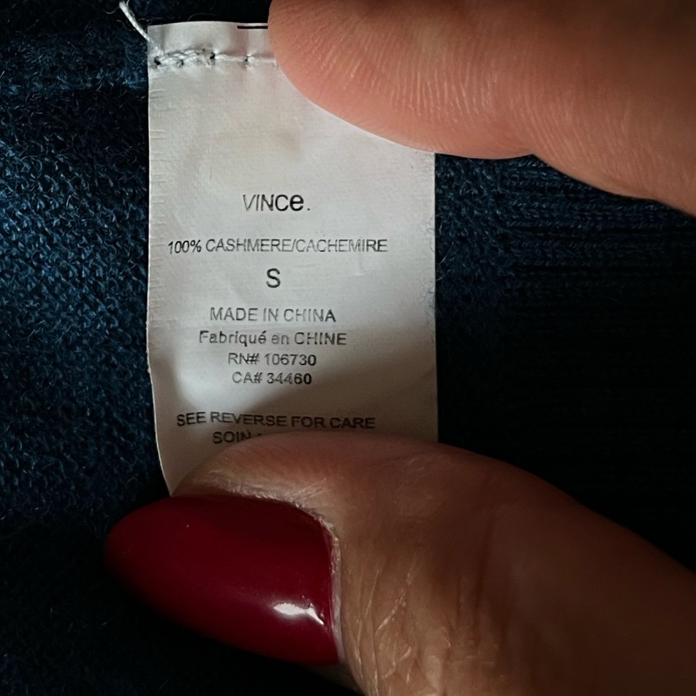 Vince 100% cashmere longline cardigan size S - Picture 15 of 15